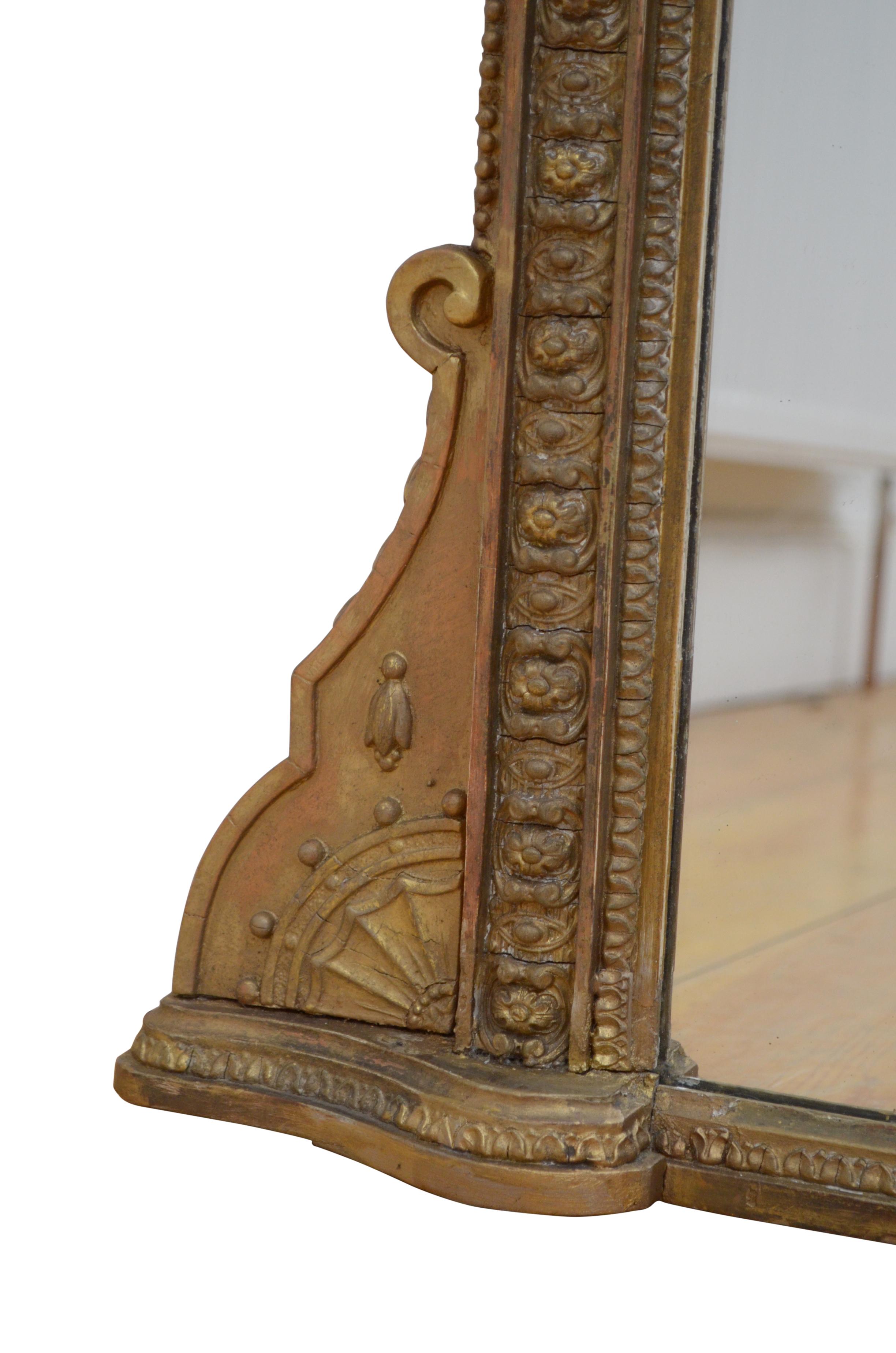 Wool Victorian Giltwood Mirror