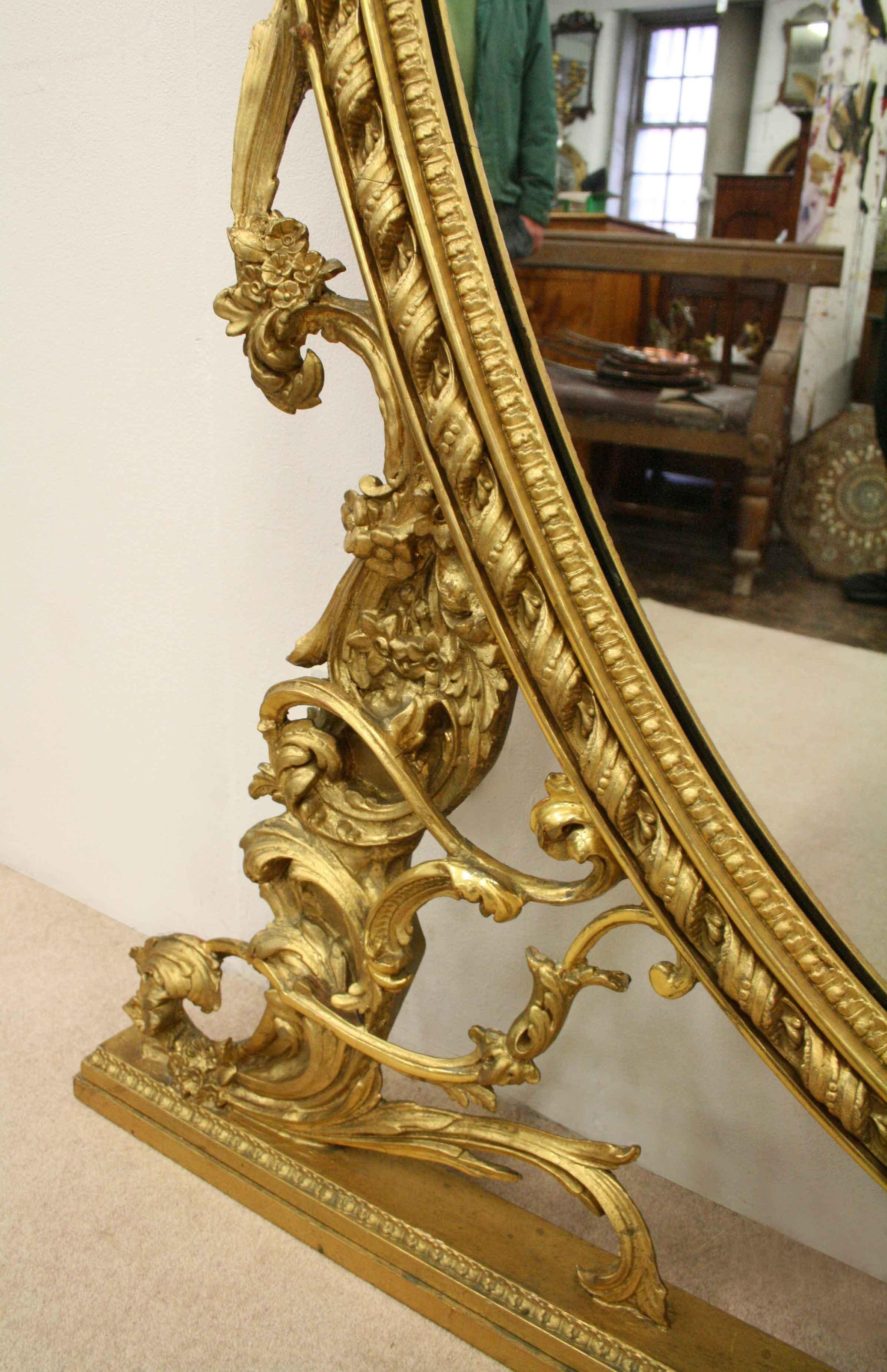 Victorian Giltwood Overmantel Mirror For Sale 5