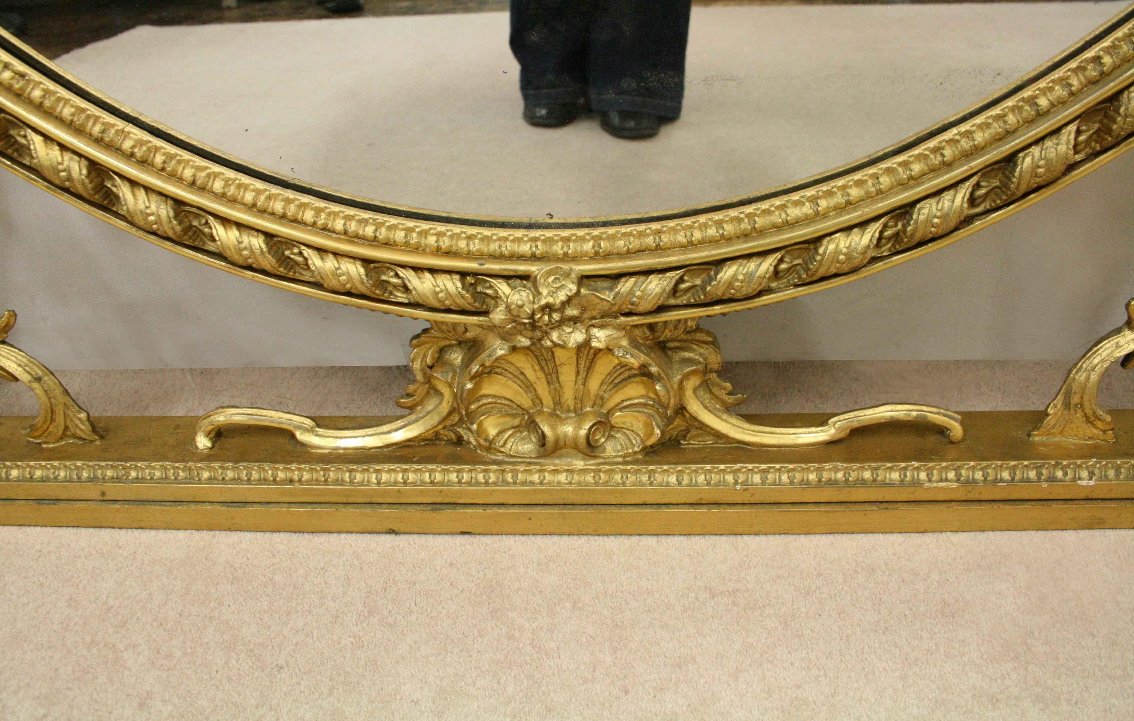 Victorian Giltwood Overmantel Mirror For Sale 6