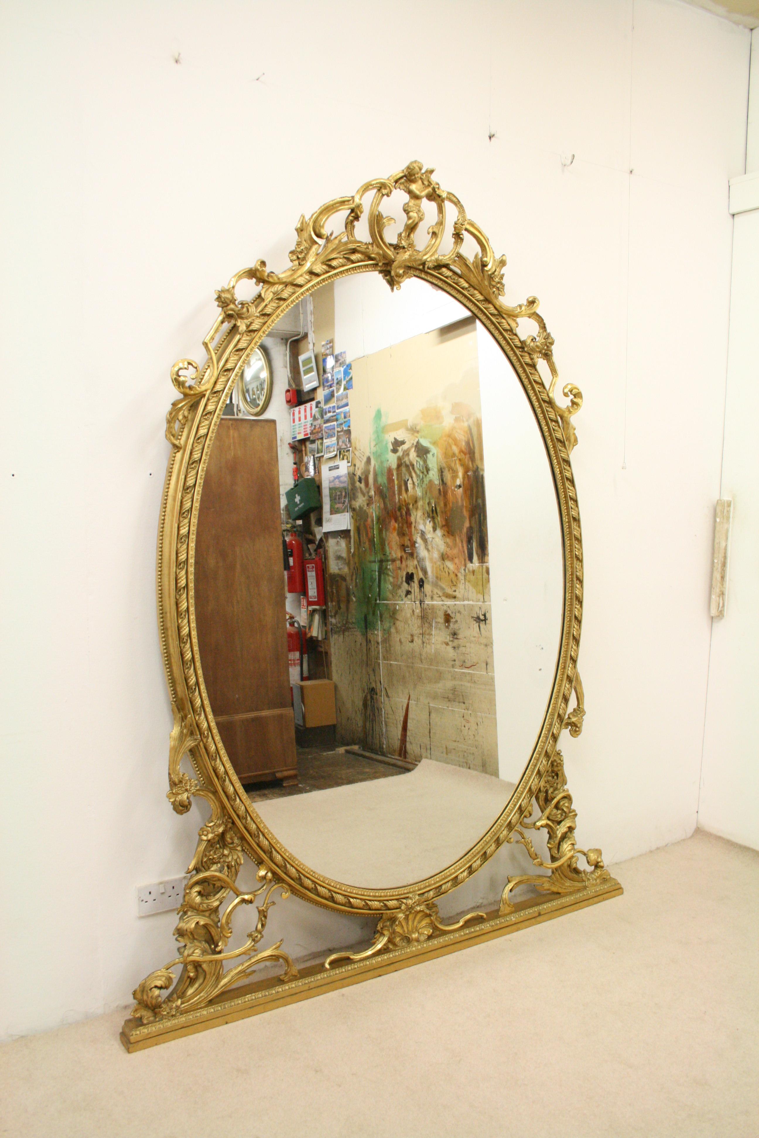 Victorian Giltwood Overmantel Mirror In Good Condition For Sale In Edinburgh, GB