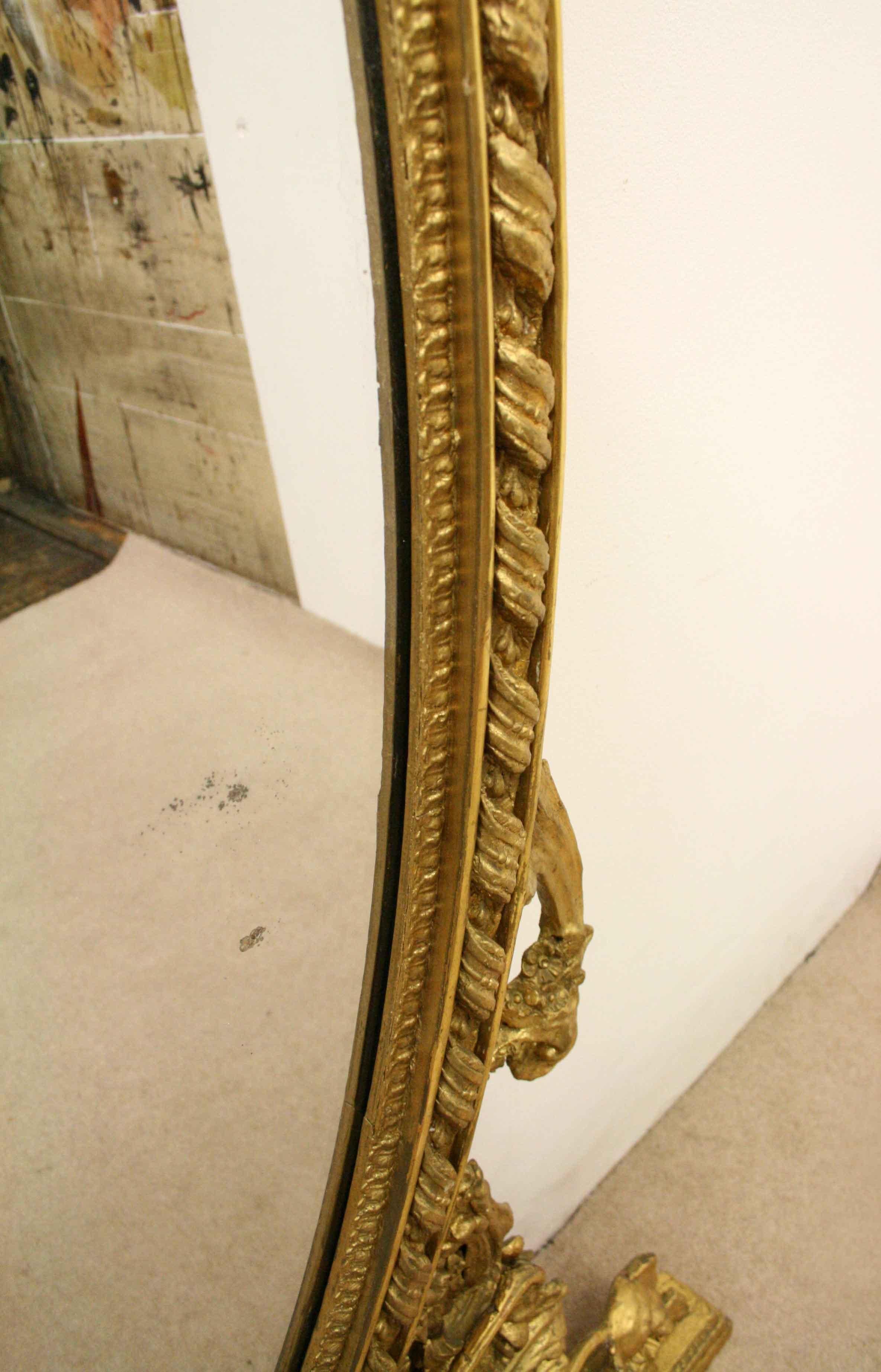 Victorian Giltwood Overmantel Mirror For Sale 1