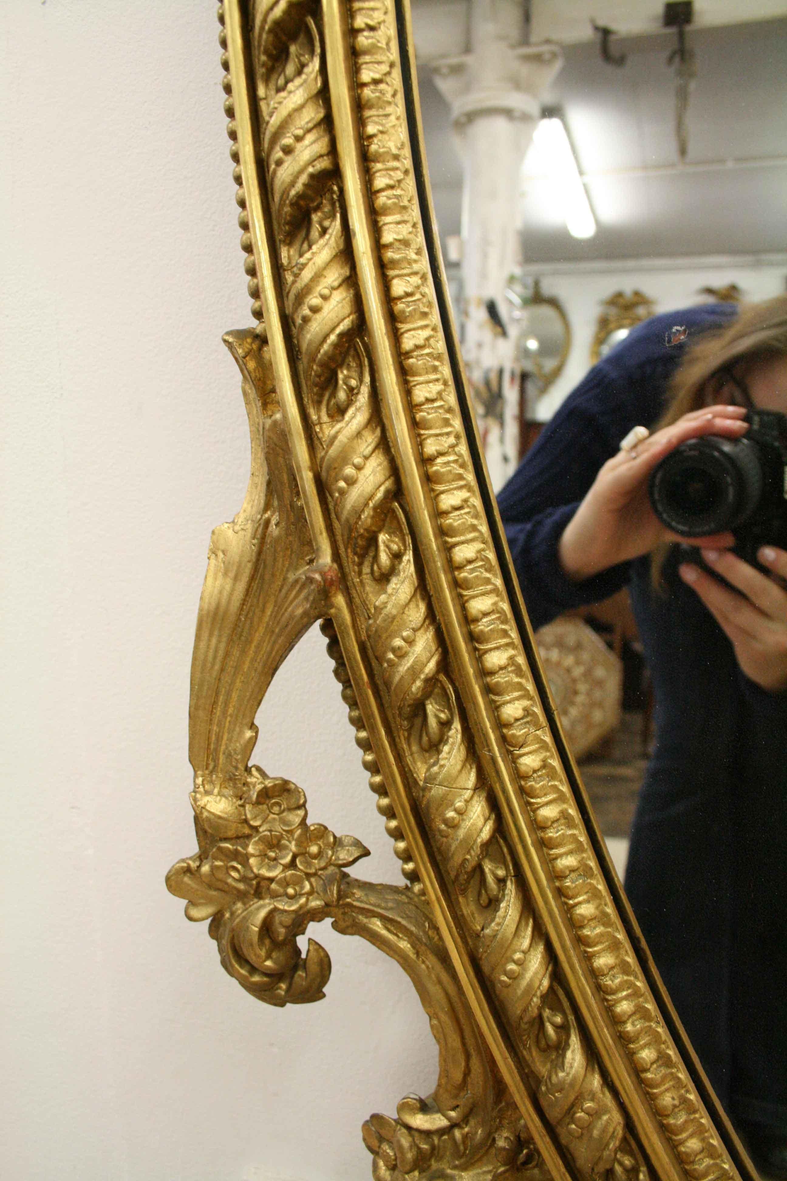 Victorian Giltwood Overmantel Mirror For Sale 2