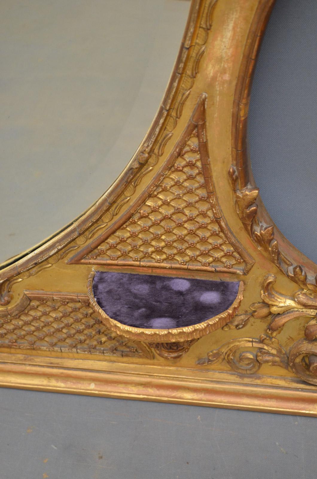 Victorian Giltwood Overmantel Mirror 3