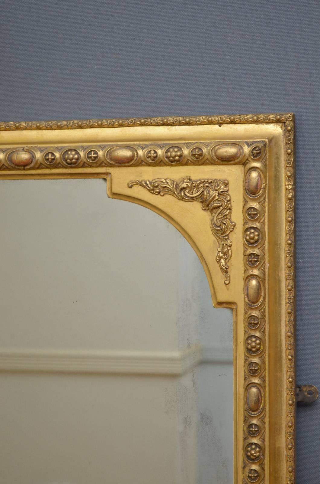 Victorian Giltwood Overmantle Mirror 1