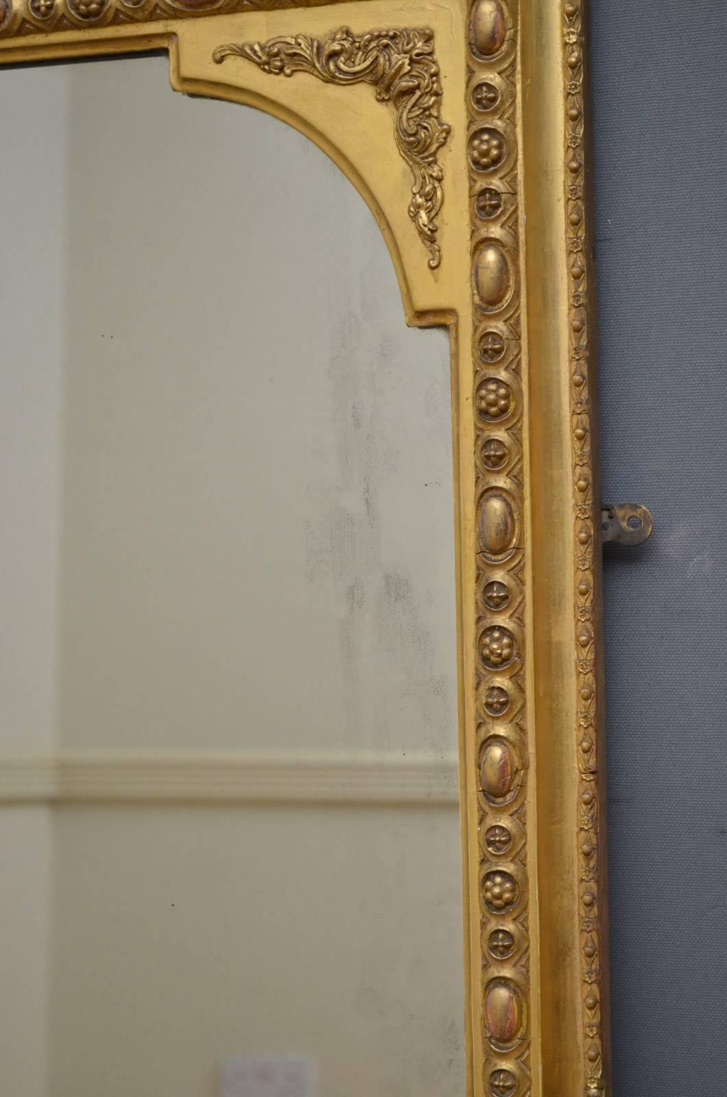 Victorian Giltwood Overmantle Mirror 3