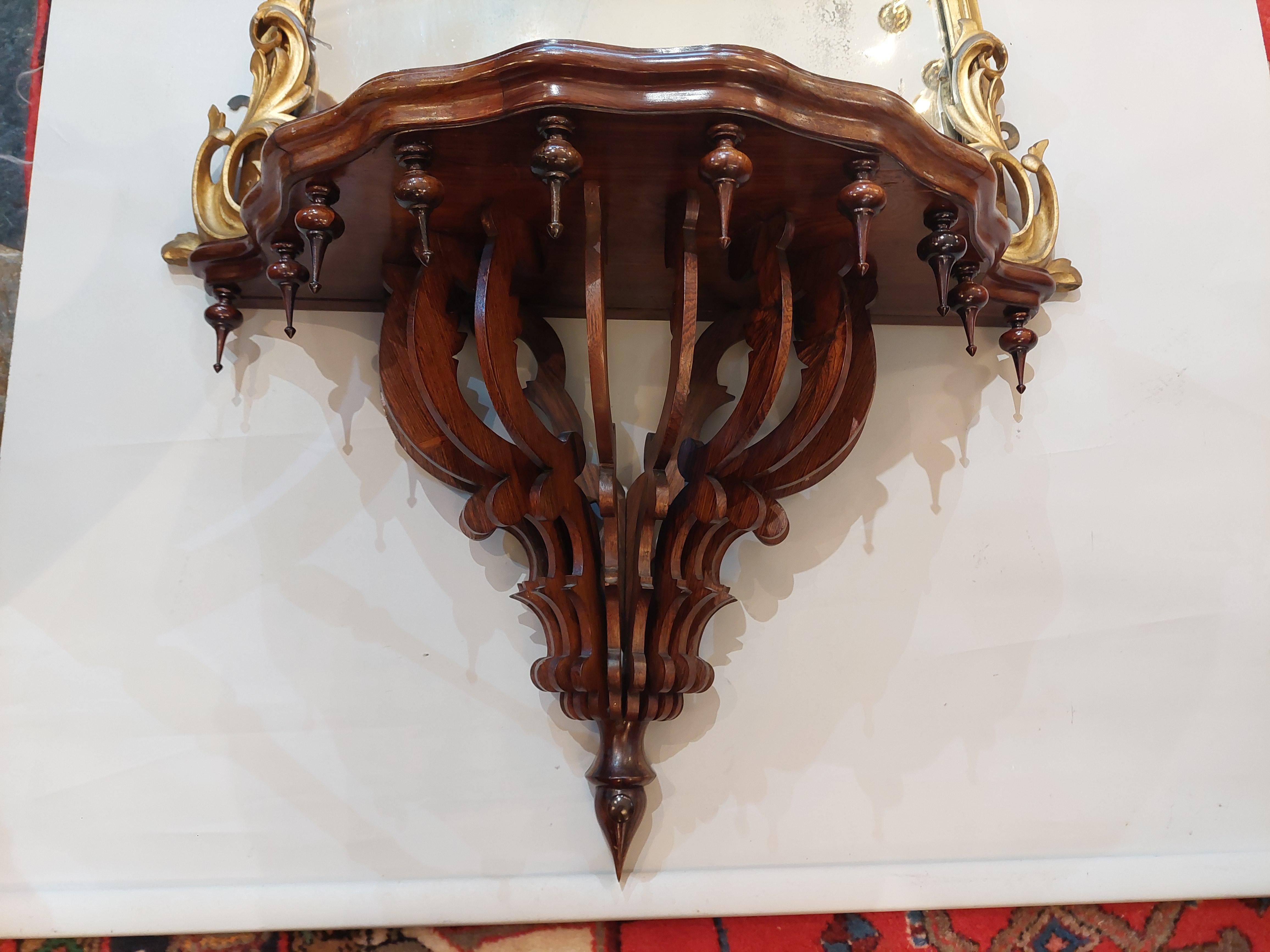 Molo di vetro vittoriano in legno dorato In condizioni buone in vendita a Altrincham, GB