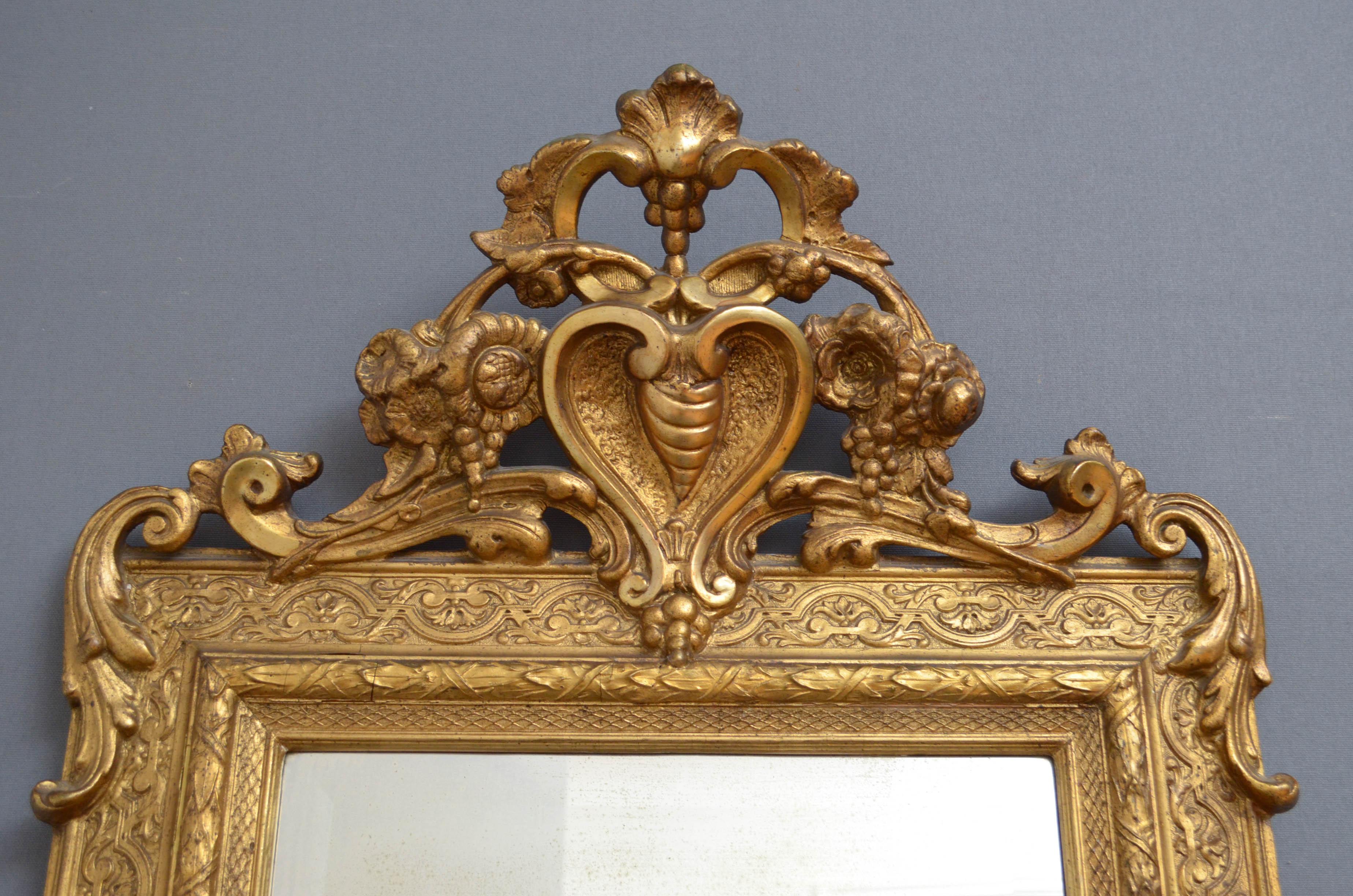 British Victorian Giltwood Pier Mirror For Sale