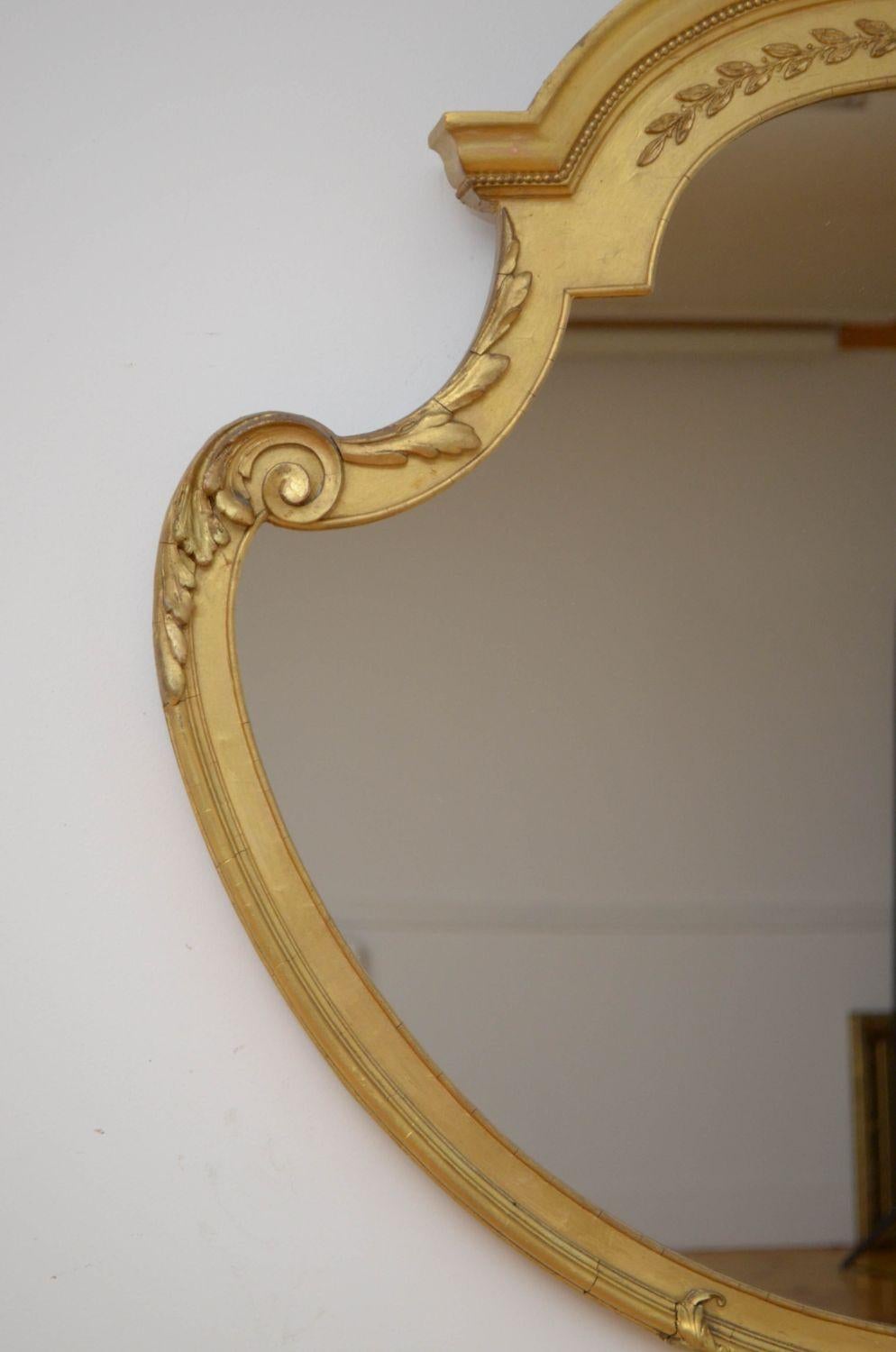 Victorian Giltwood Wall Mirror In Good Condition For Sale In Whaley Bridge, GB