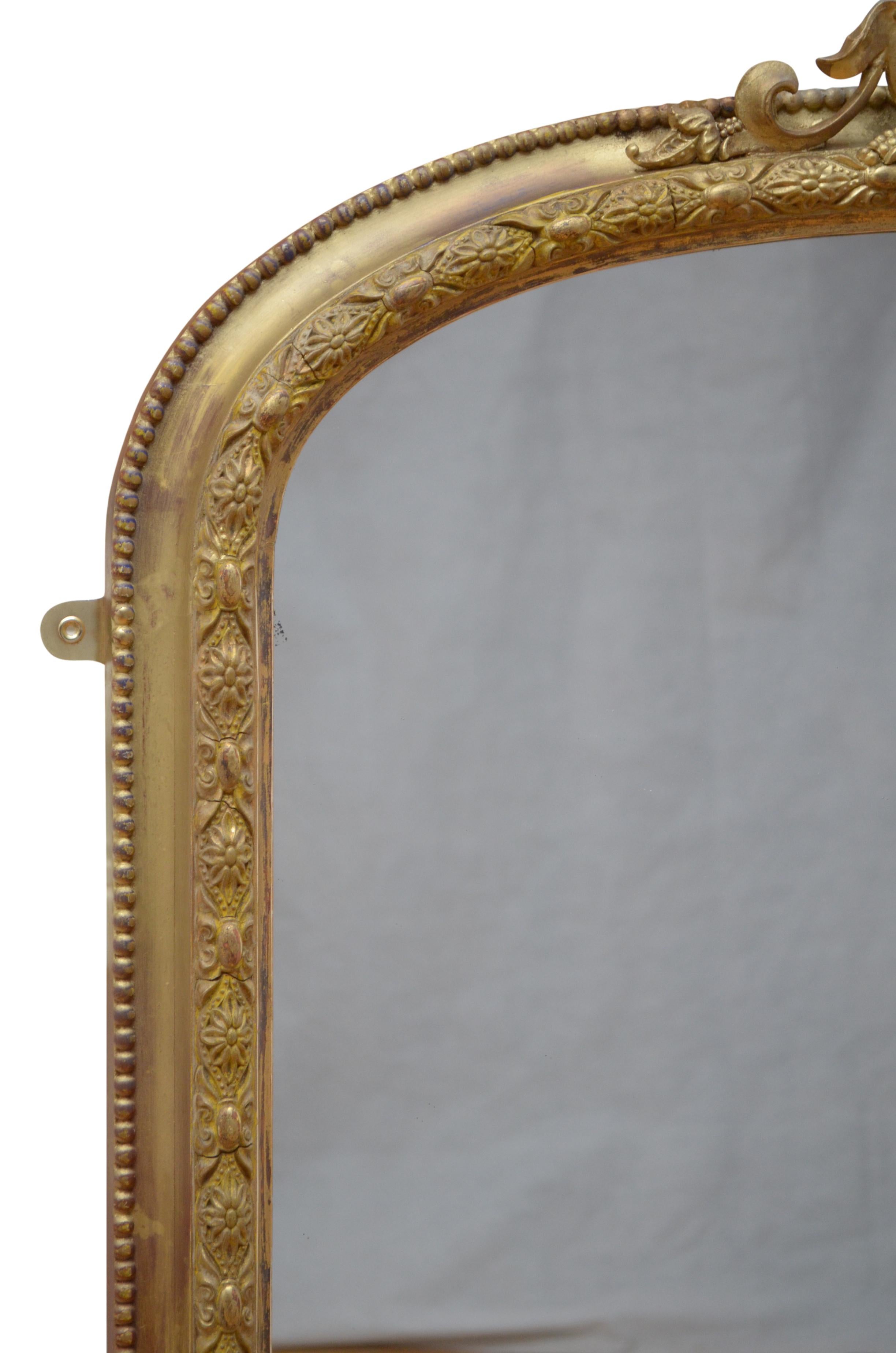 Gold Leaf Victorian Giltwood Wall Mirror