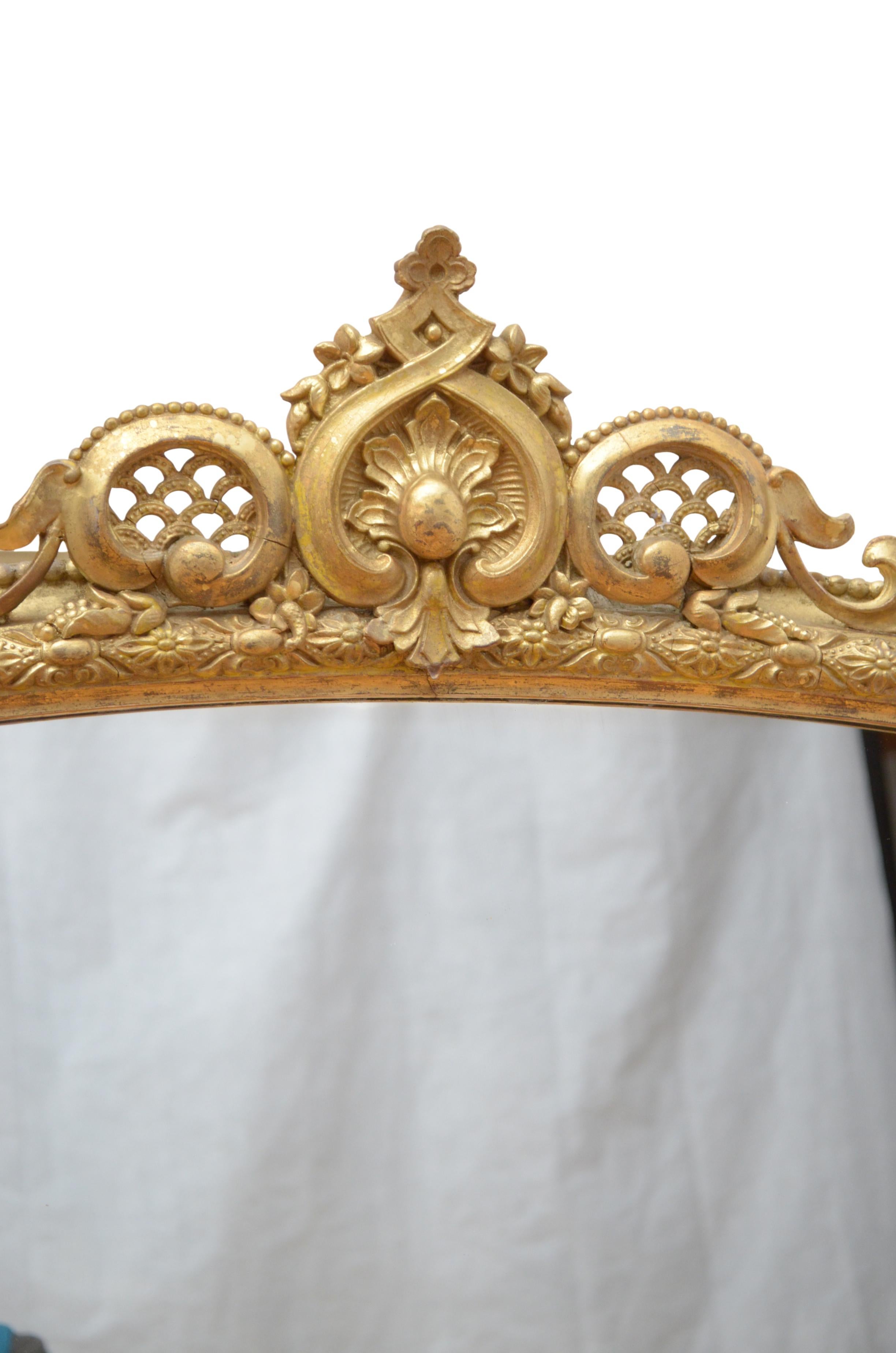 Victorian Giltwood Wall Mirror 3