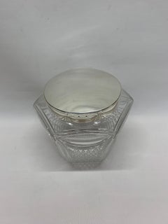 Victorian Glass and Silver Biscuit Box