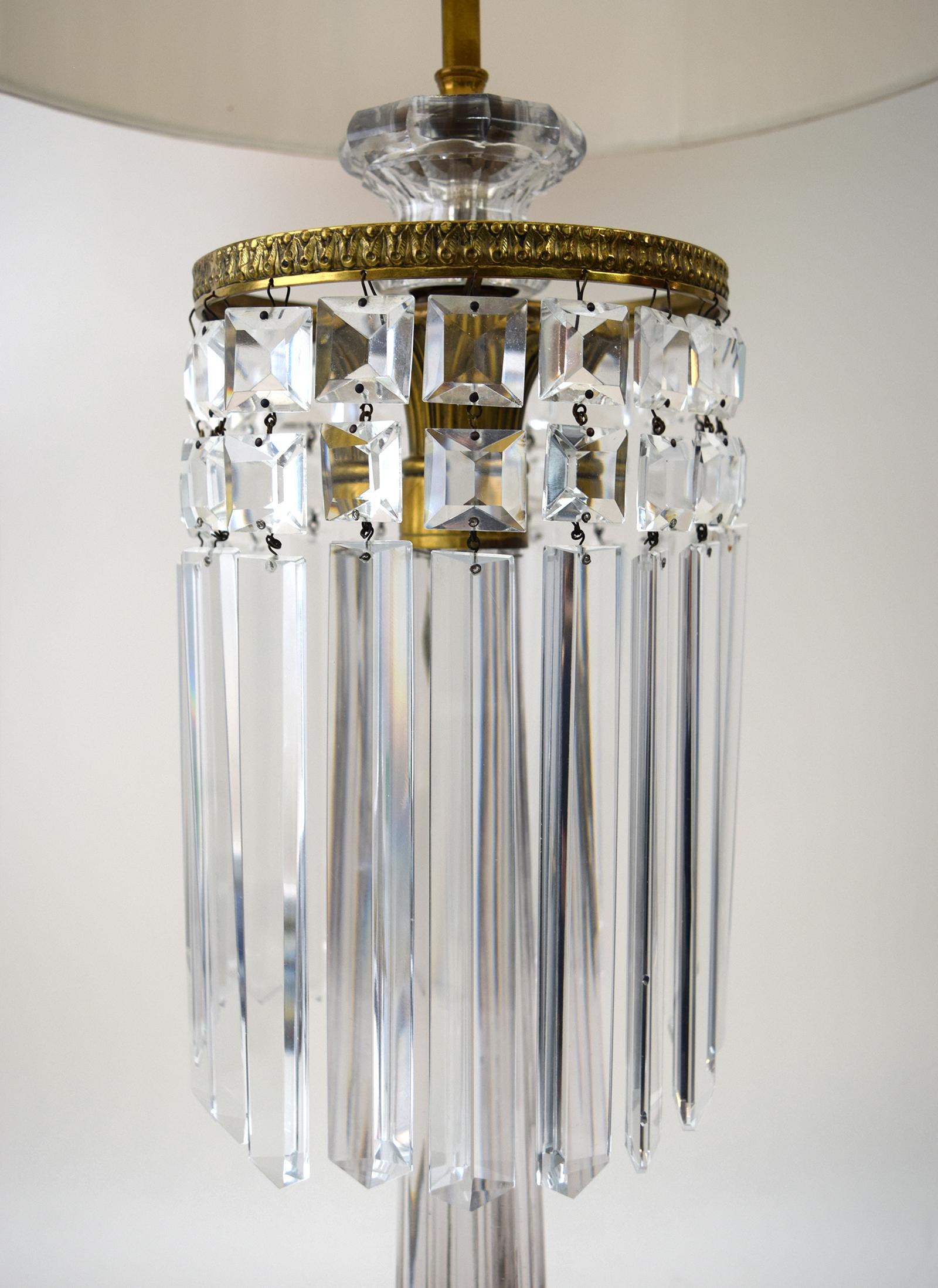 Early Victorian Victorian Glass Lamp