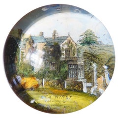 Victorian Glass Paperweight, Lea Hirst, Home of Florence Nightingale, circa 1880