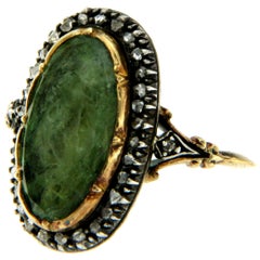 Victorian Goddess Peridot Diamond Ring