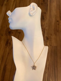 Victorian Gold 1 Carat Natural Old European Cut Diamond Pendant, circa 1920