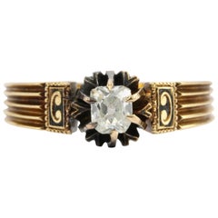 Victorian Gold .25 Carat Old Mine Engagement Ring, circa 1880s