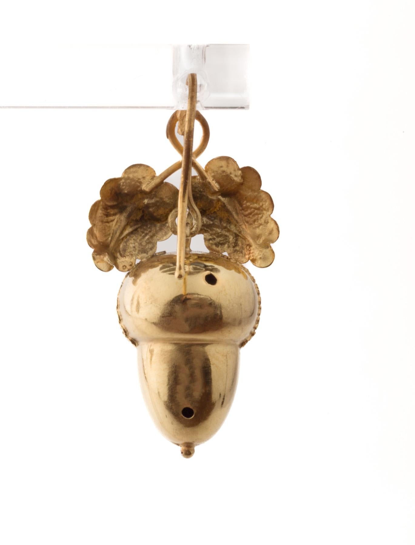 Victorian Gold Acorn Earrings c. 1860 2