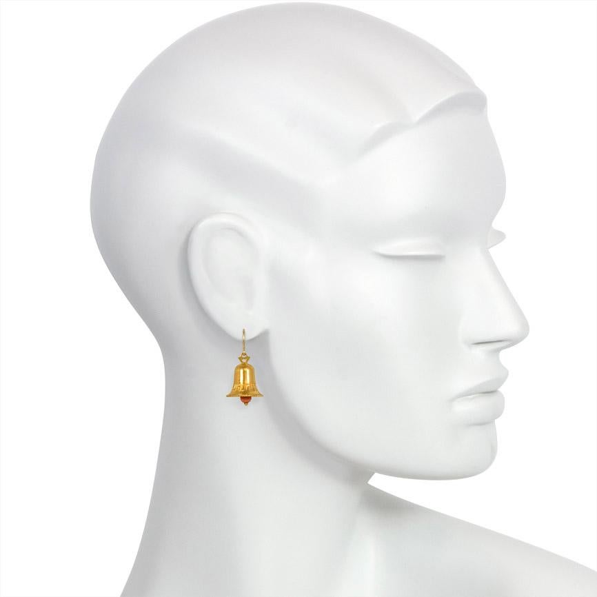 gold bell earrings