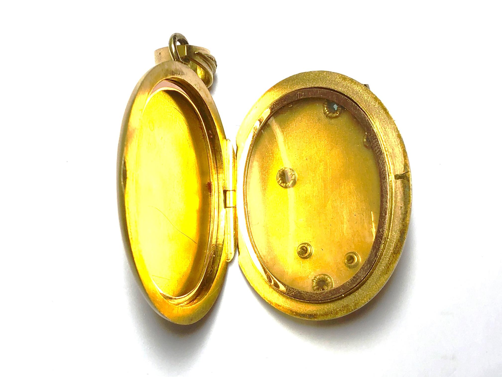 Women's or Men's Victorian Gold and Gem Set Locket