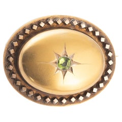 Victorian Gold and Peridot Brooch/Pendant
