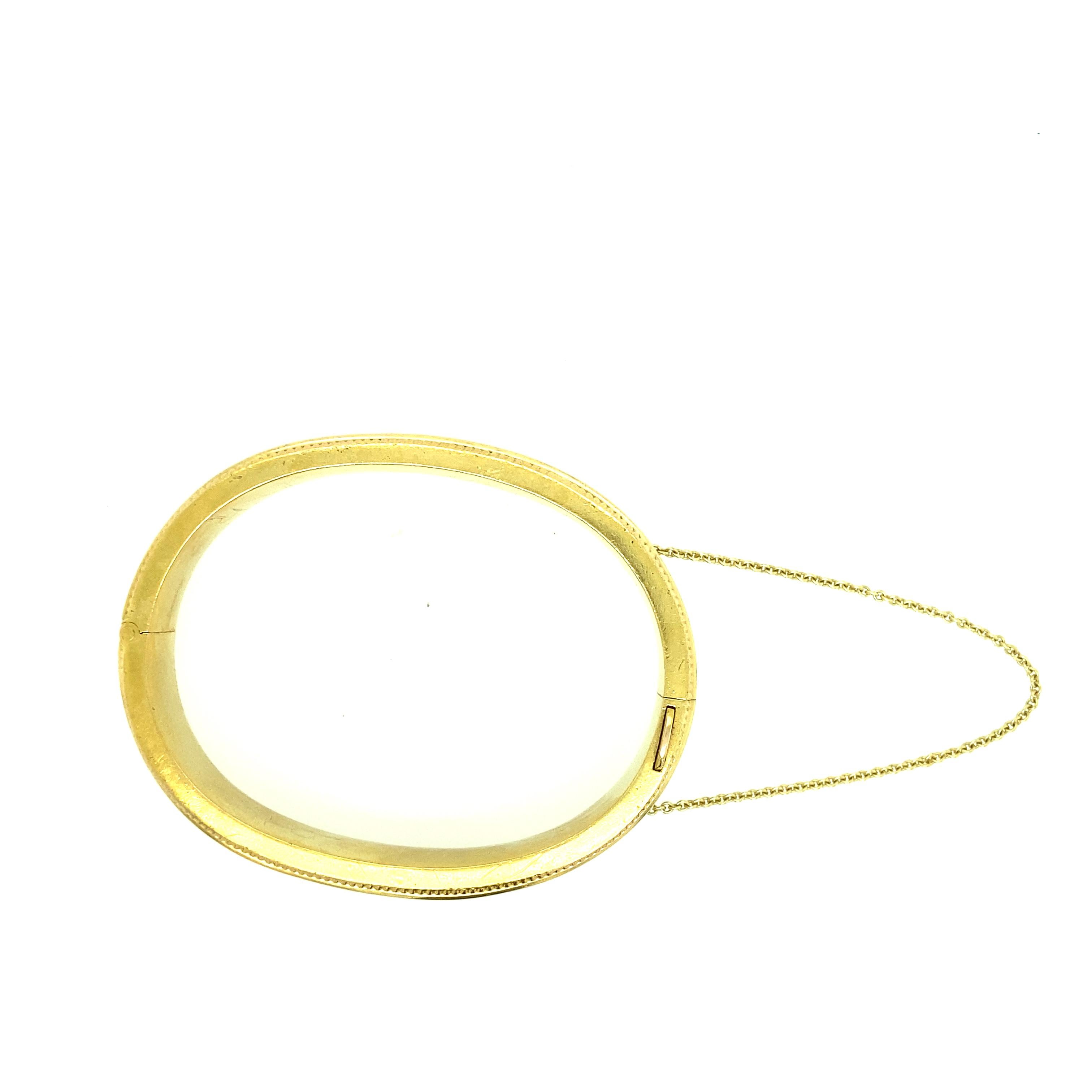 14kt Victorian Gold Bangle Bracelet 6