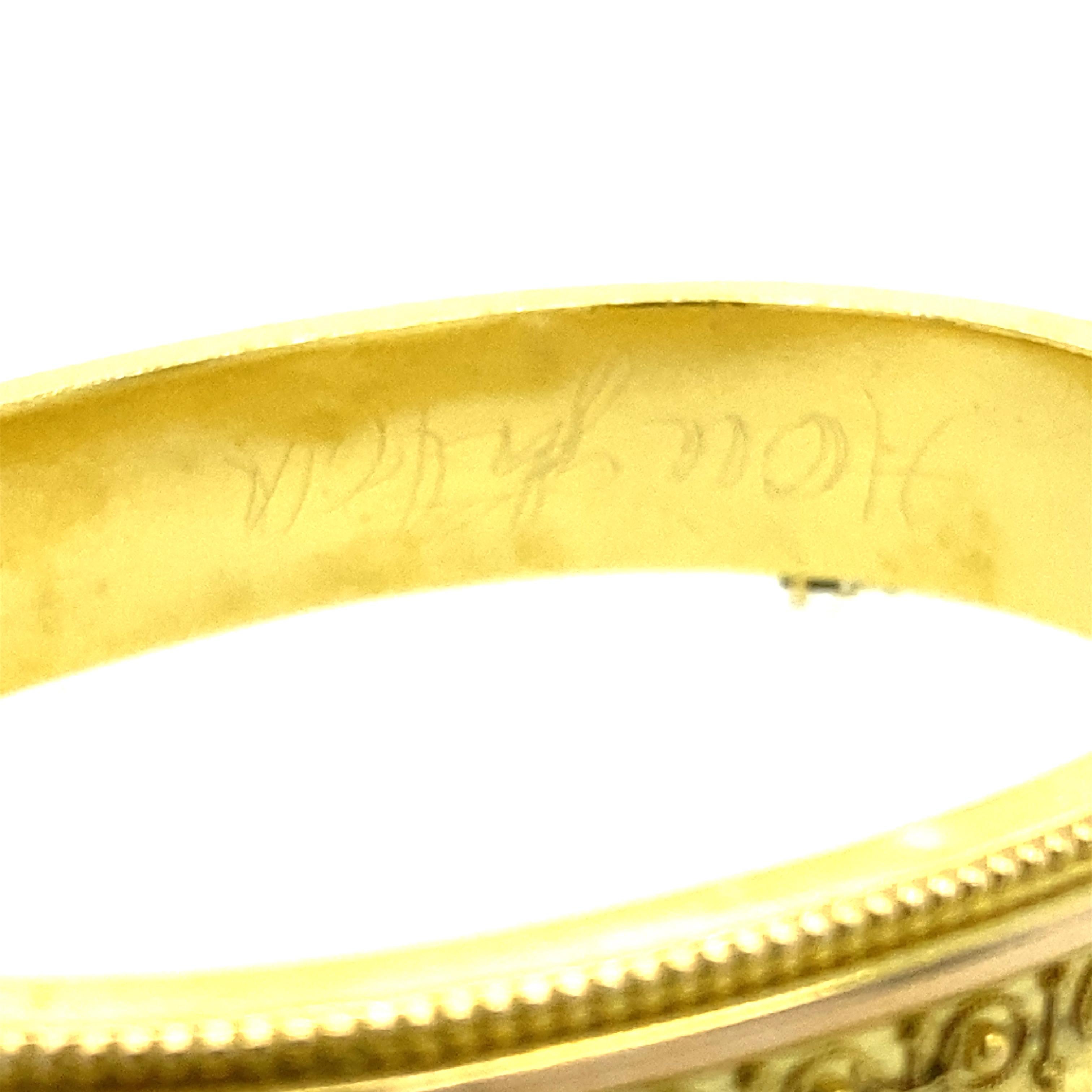 14kt Victorian Gold Bangle Bracelet 8