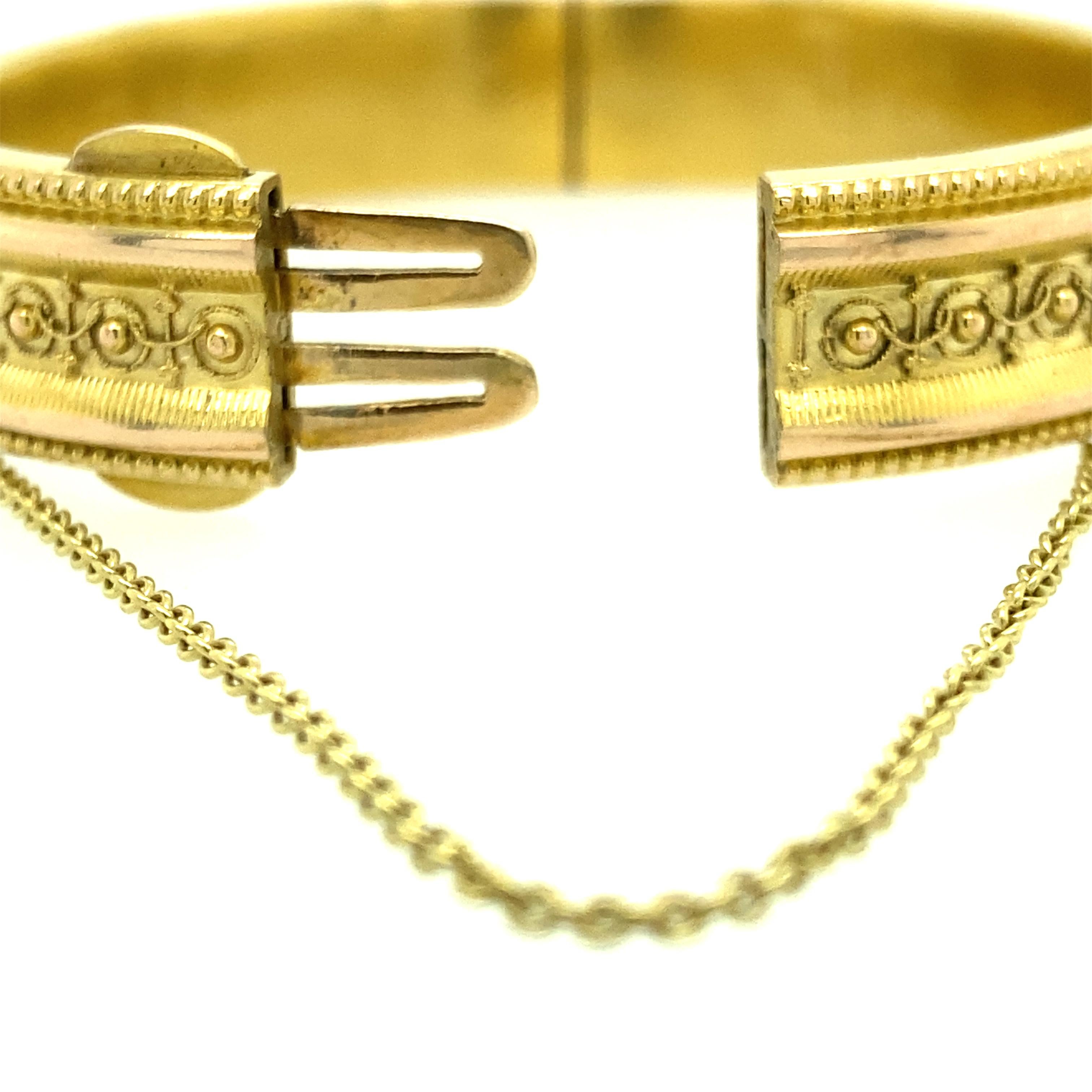 14kt Victorian Gold Bangle Bracelet 4