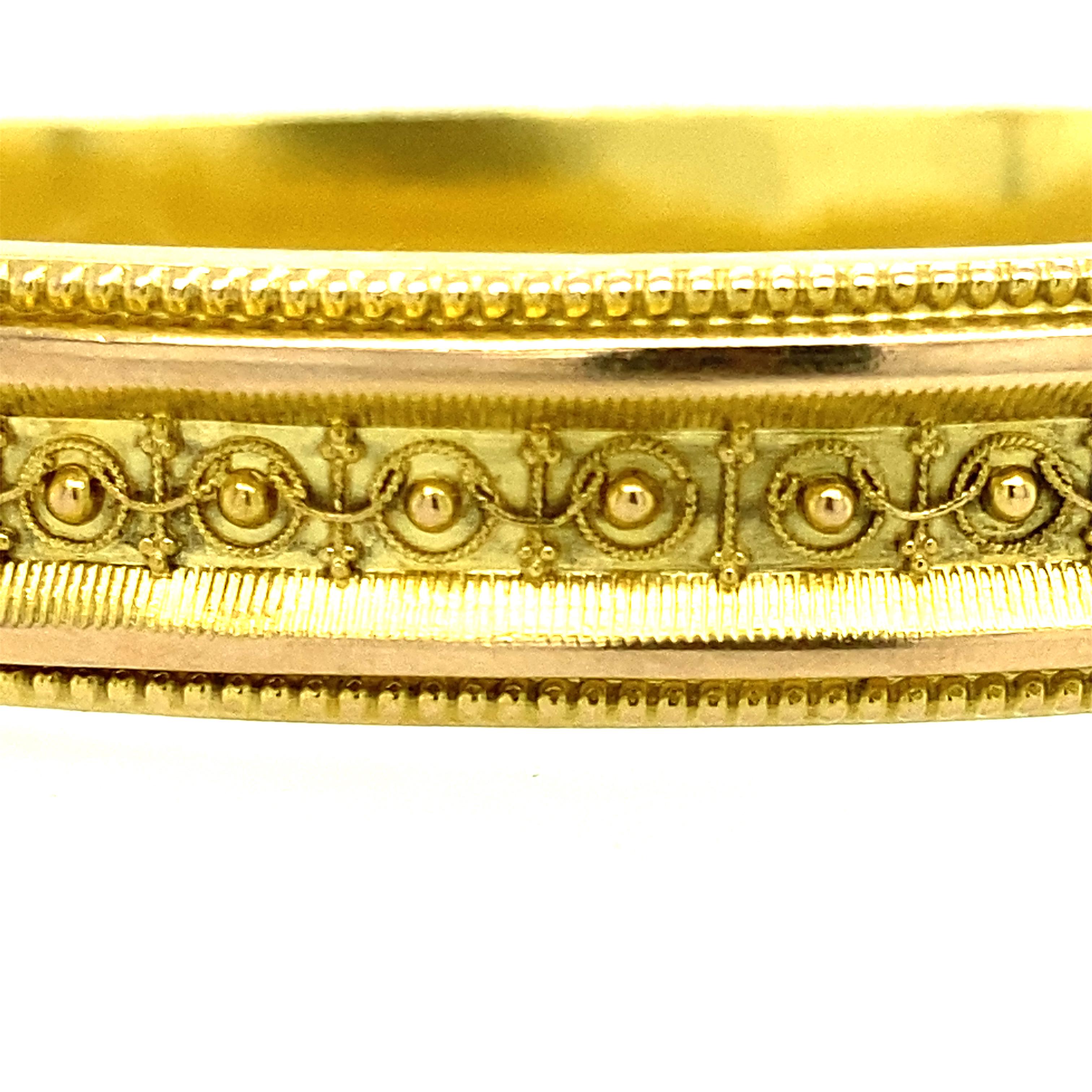 14kt Victorian Gold Bangle Bracelet 5