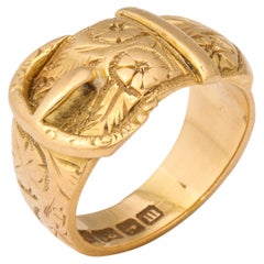 Antique Victorian Gold Buckle Ring