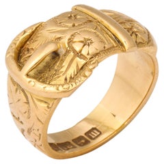Viktorianischer Goldschnalle-Ring aus der viktorianischen Zeit