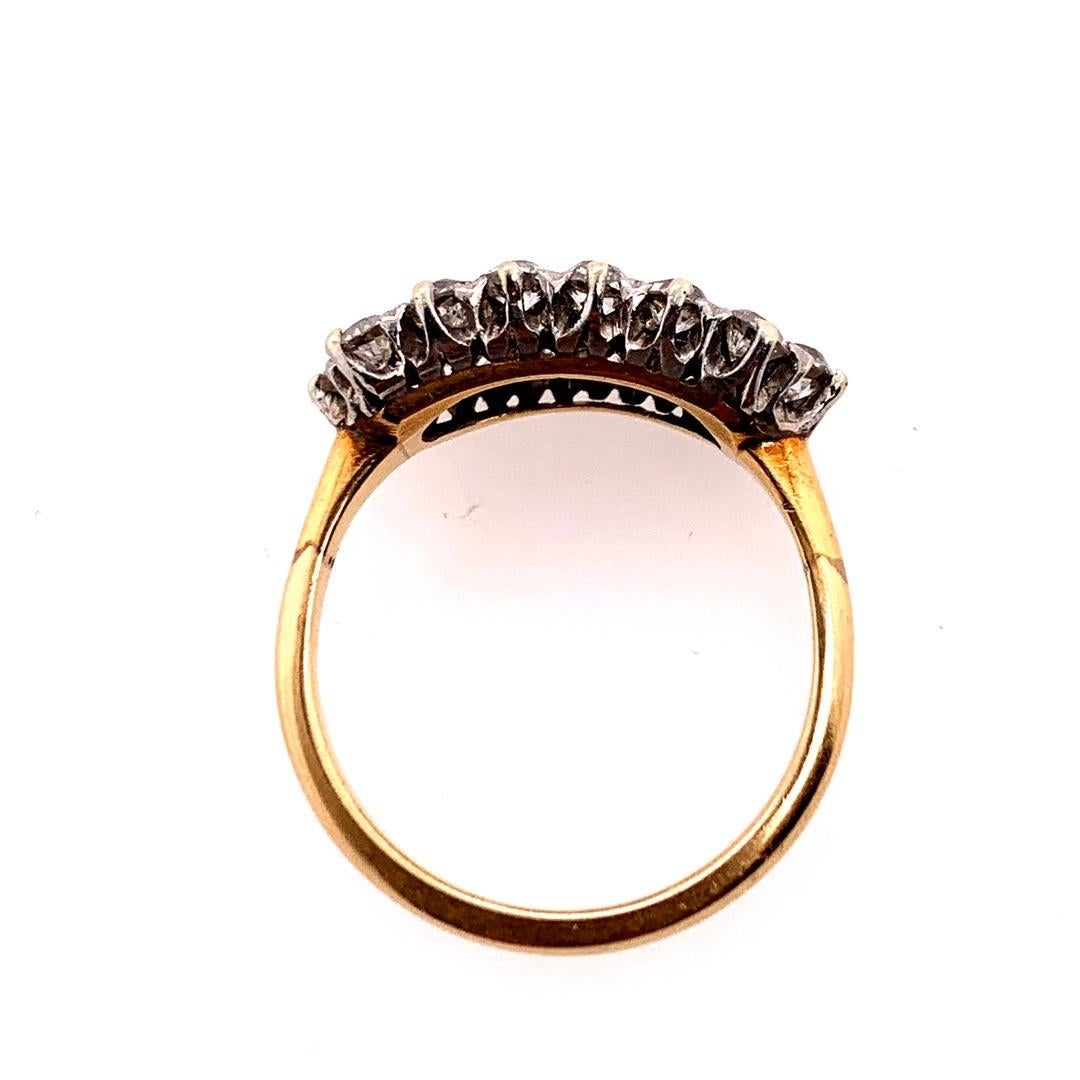 Victorian Gold Cocktail 1.75 Carat Ring Natural Old European Diamond, circa 1910 For Sale 3