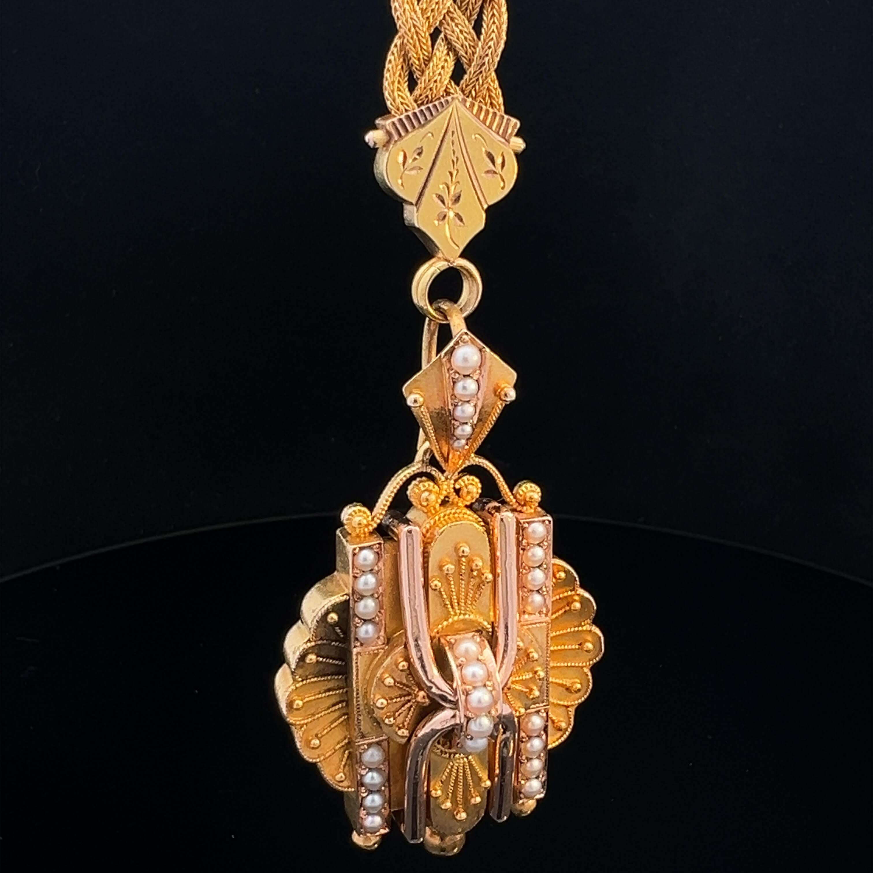 Victorian Gold Collar & Locket Circa 1875-85 6
