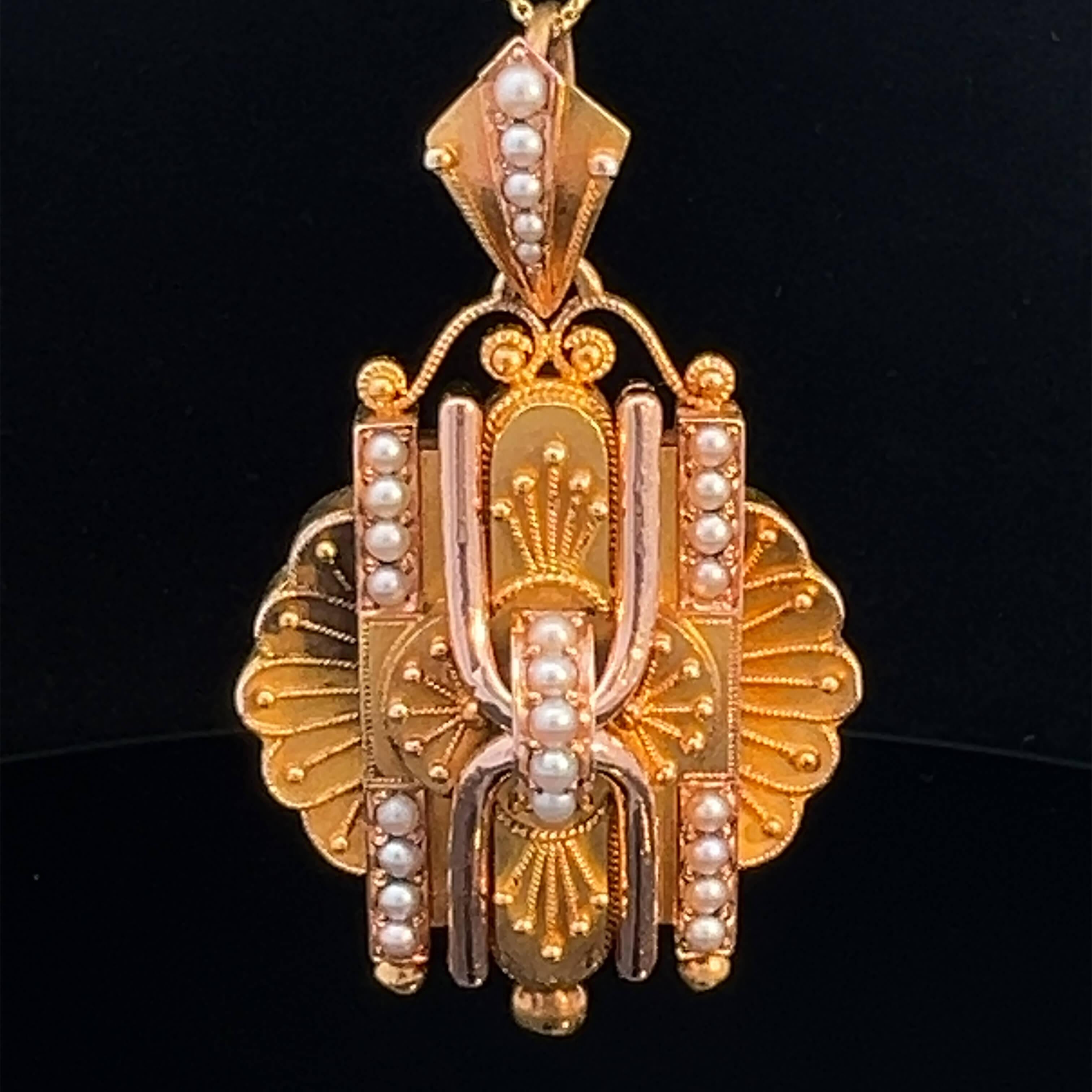 Victorian Gold Collar & Locket Circa 1875-85 3