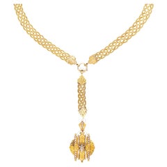 Antique Victorian Gold Collar & Locket Circa 1875-85