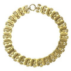 Antique Victorian Gold Collar Necklace, Circa 1875