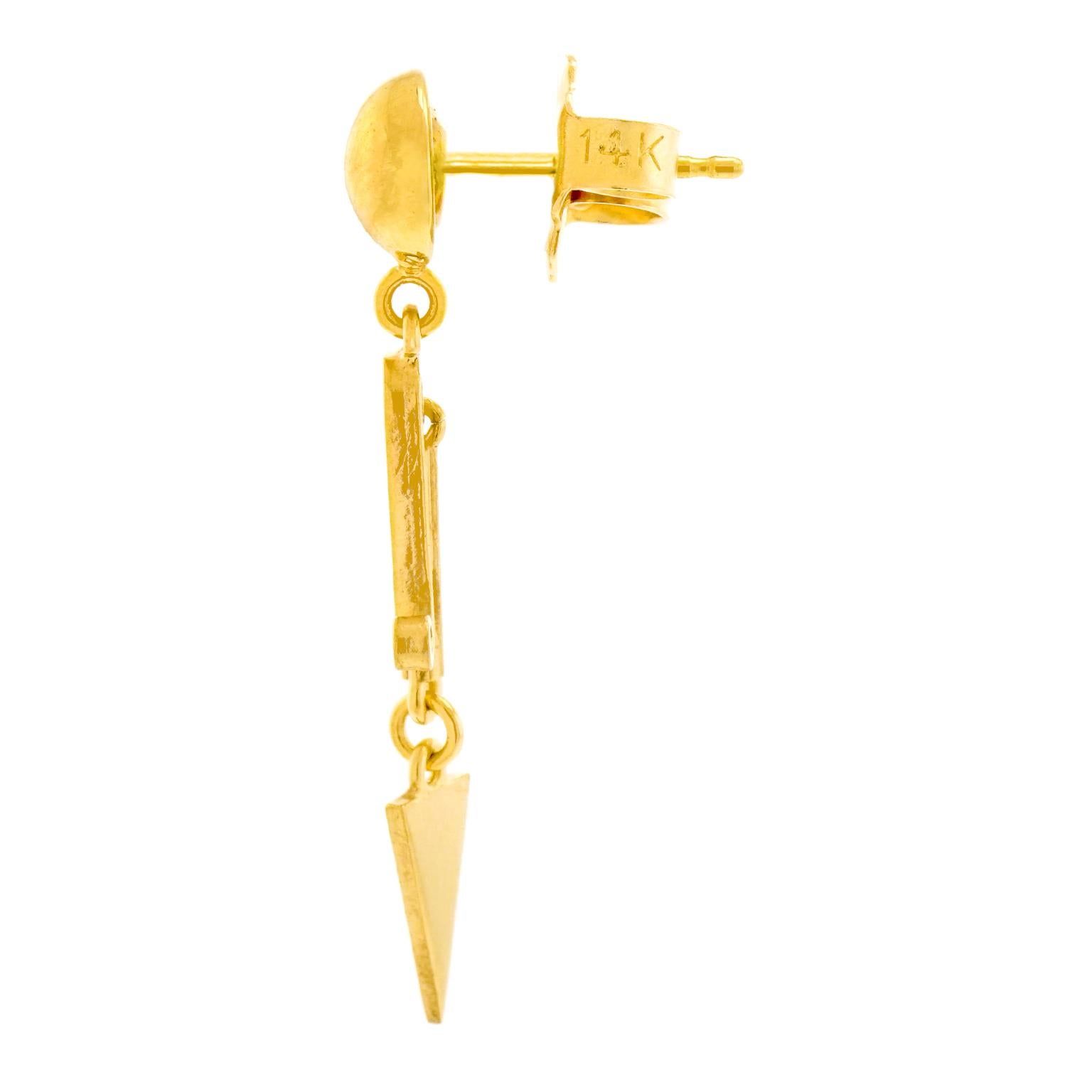 Victorian Gold Dangle Earrings 2
