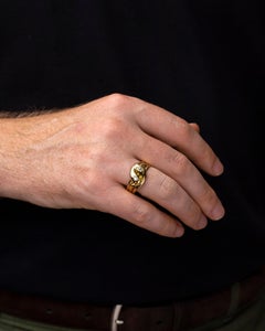 Viktorianischer Gold & Diamant Doppelschlangenring