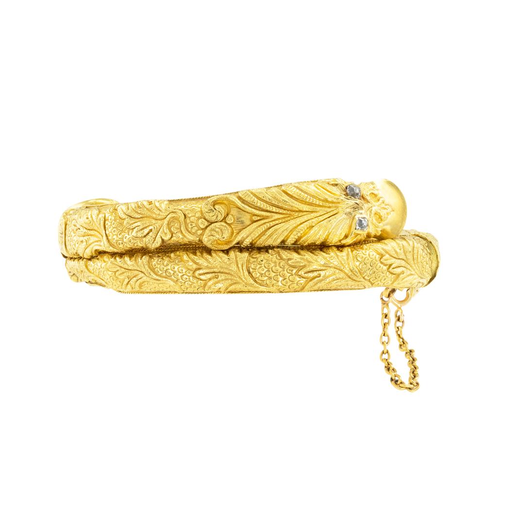 snake bangle gold