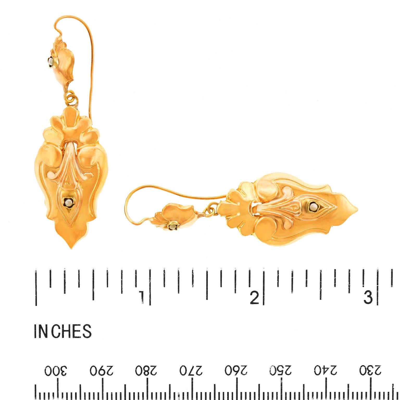 gold victorian earrings
