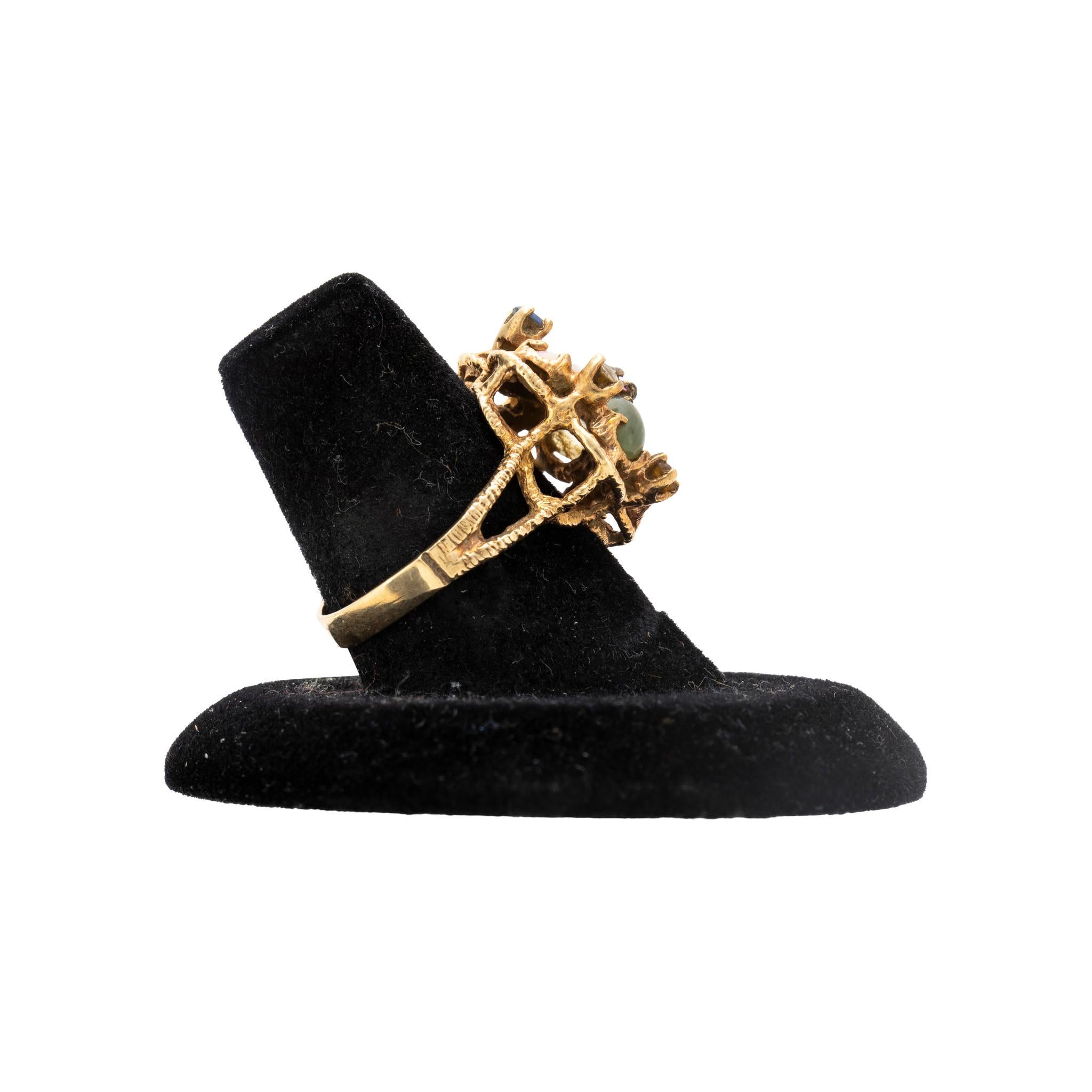 High Victorian Victorian Gold Filigree Ring For Sale
