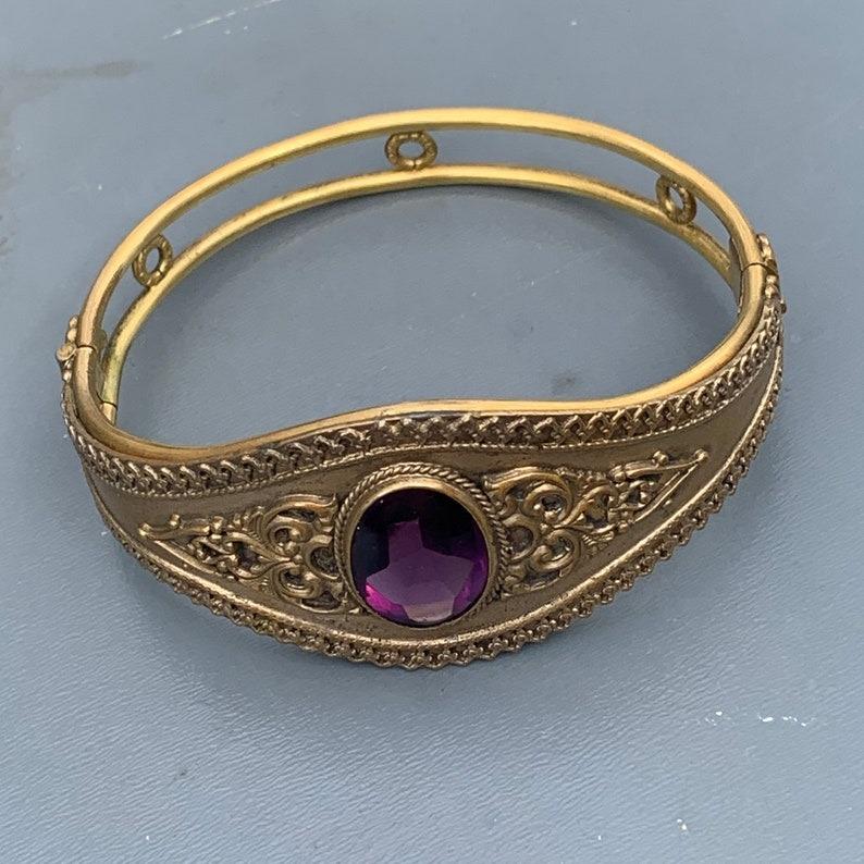 Victorien Bracelet jonc à charnière rempli d'or victorien en vente