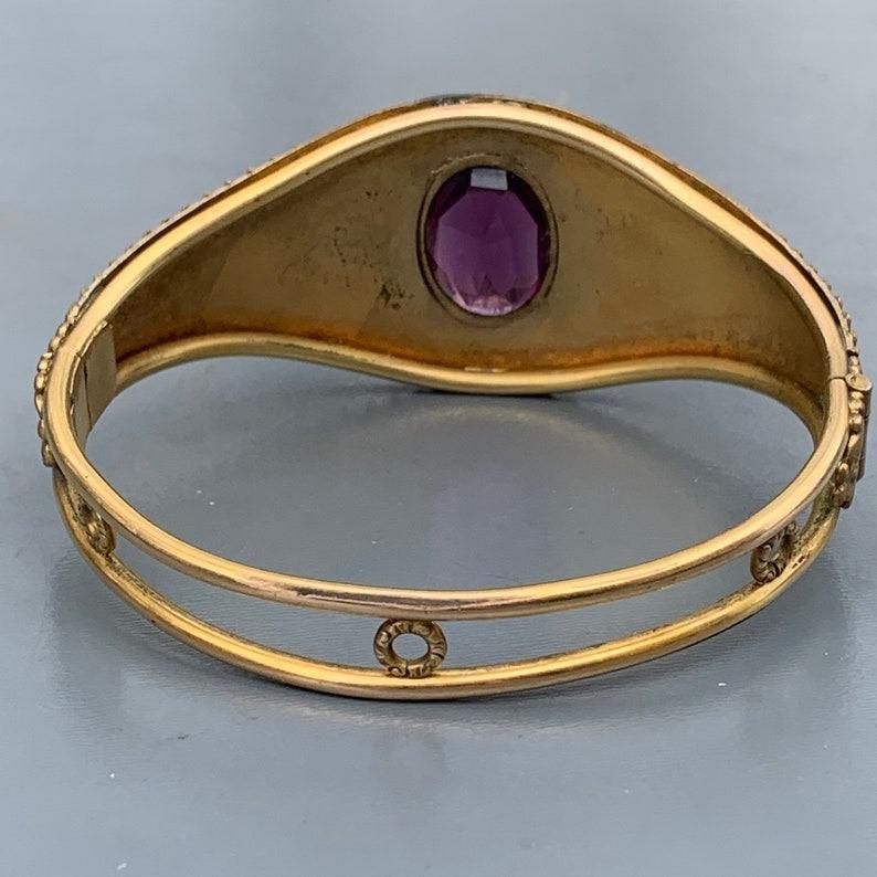 Bracelet jonc à charnière rempli d'or victorien Unisexe en vente