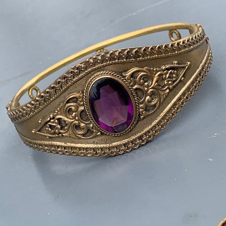 Bracelet jonc à charnière rempli d'or victorien en vente 1