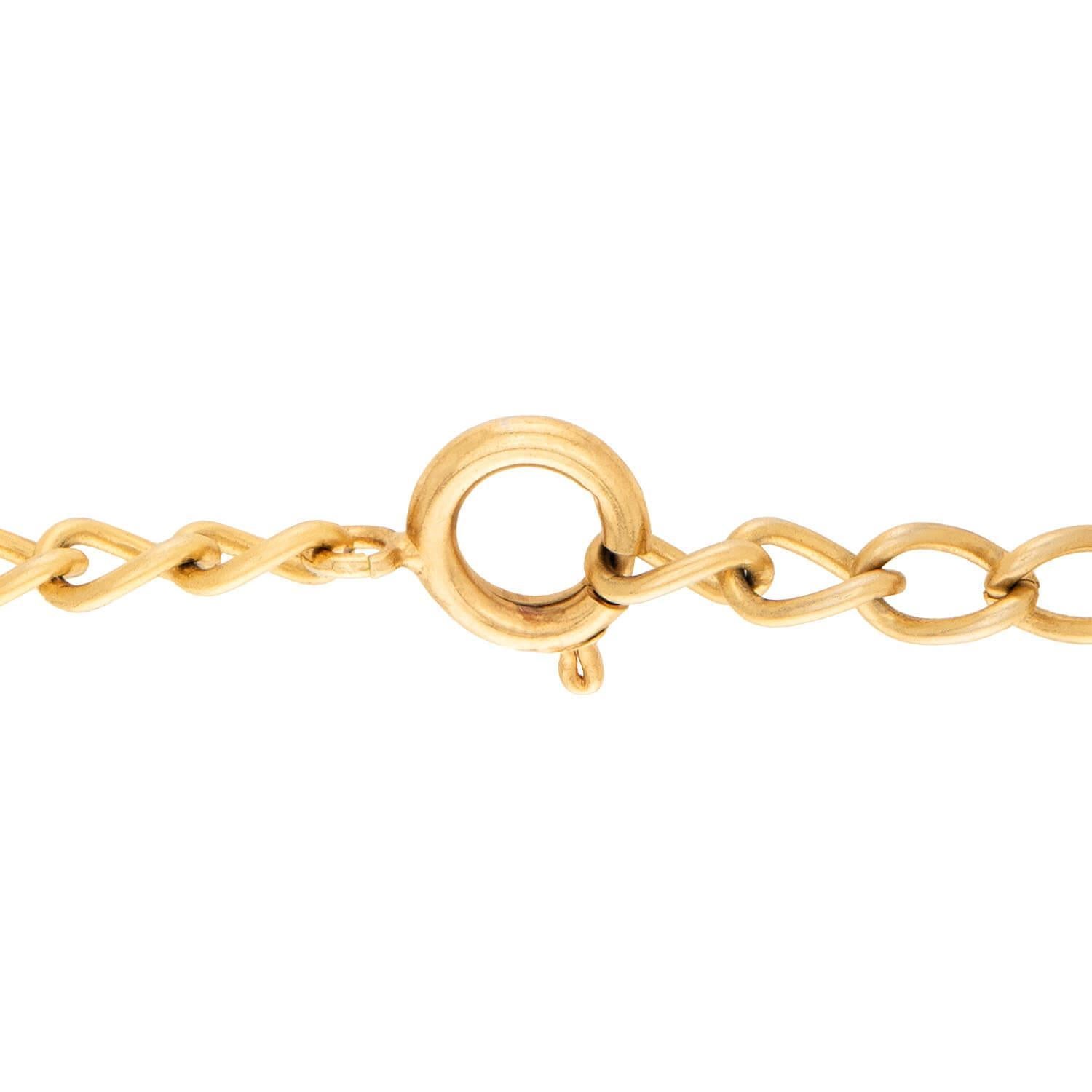 Vittoriano Collana vittoriana con lucchetto in madreperla, riempita d'oro in vendita