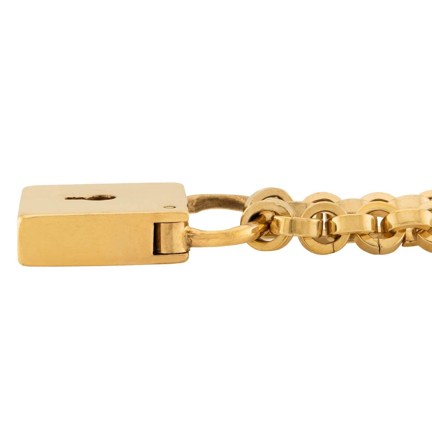 Viktorianische Gold gefüllte Padlock-Halskette mit Anhänger im Zustand „Gut“ im Angebot in Narberth, PA
