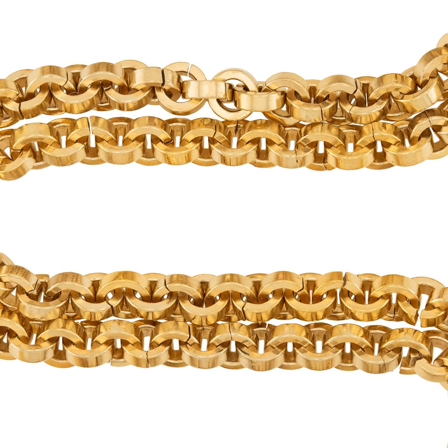 Viktorianische Gold gefüllte Padlock-Halskette mit Anhänger Damen im Angebot