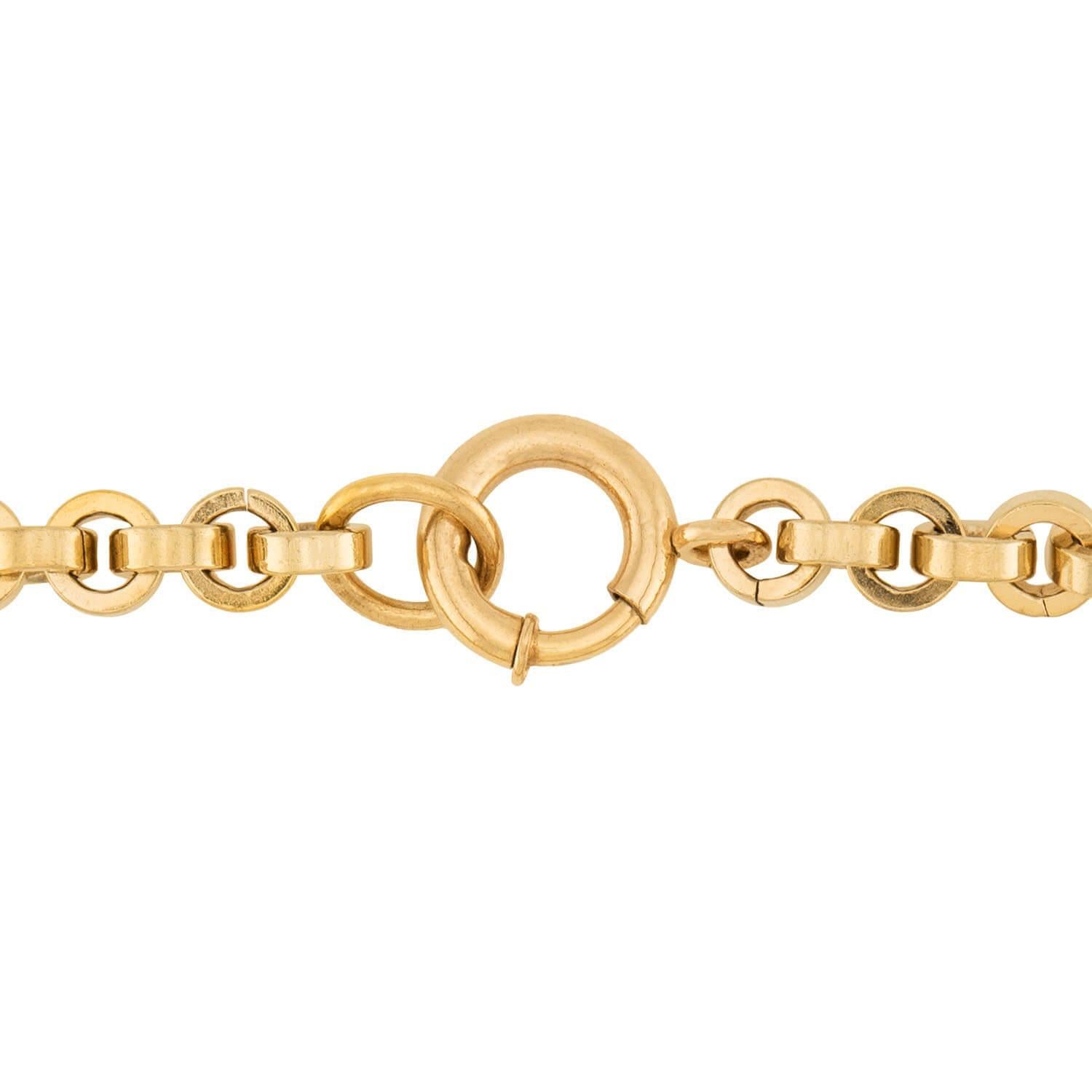 Viktorianische Gold gefüllte Padlock-Halskette mit Anhänger im Angebot 3
