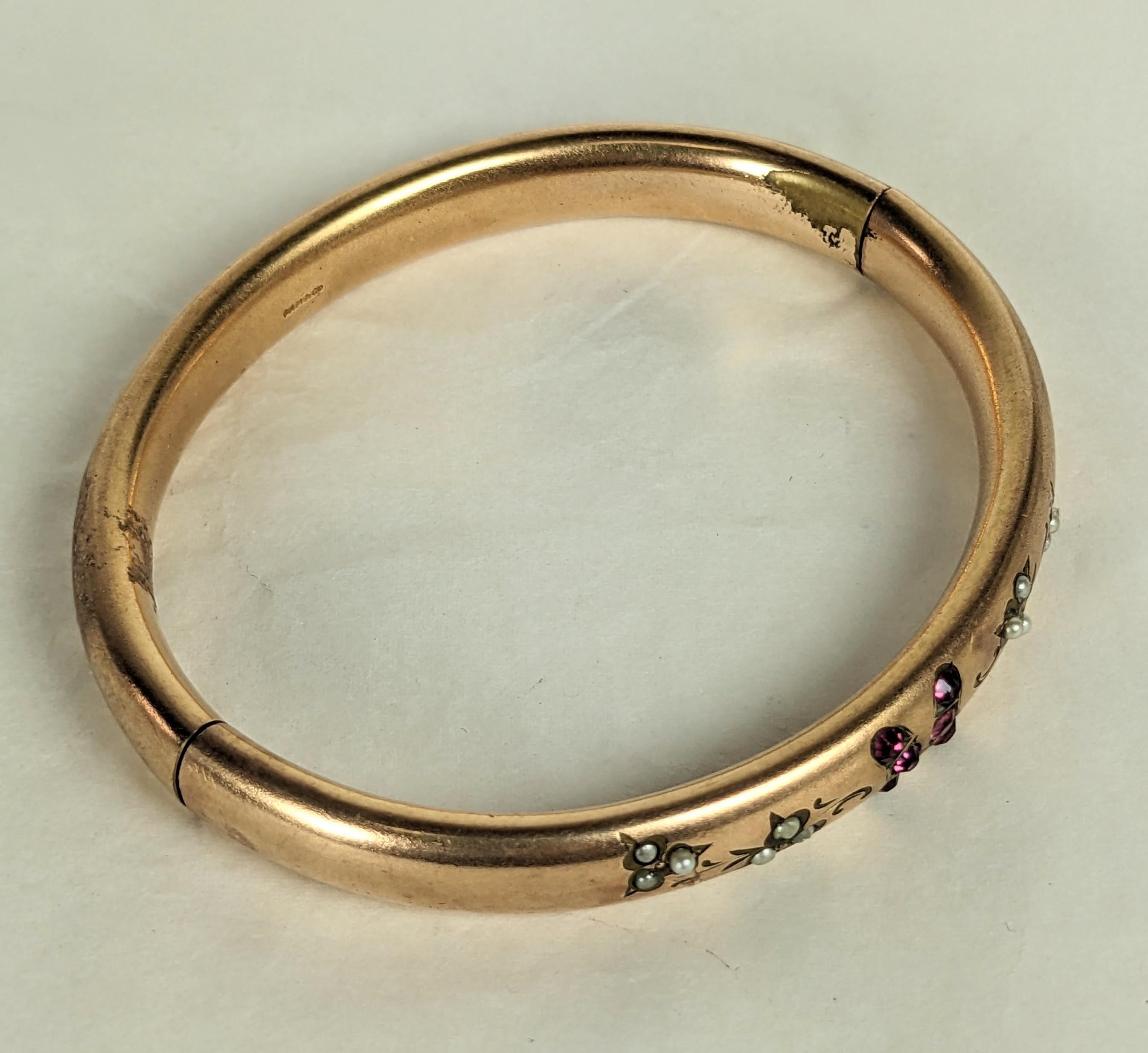 Bracelet victorien en pâte remplie d'or Bon état - En vente à New York, NY
