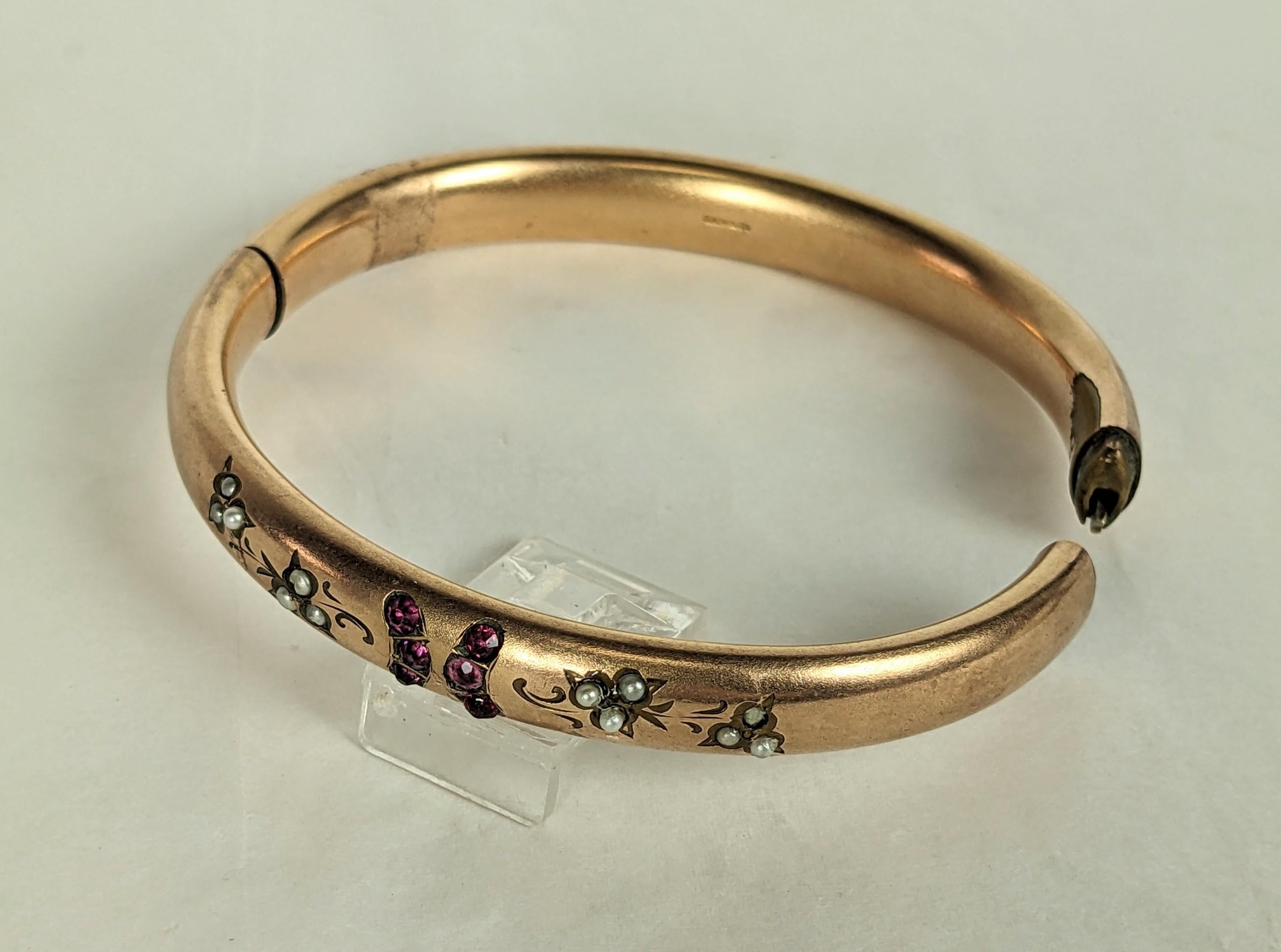 Bracelet victorien en pâte remplie d'or Unisexe en vente