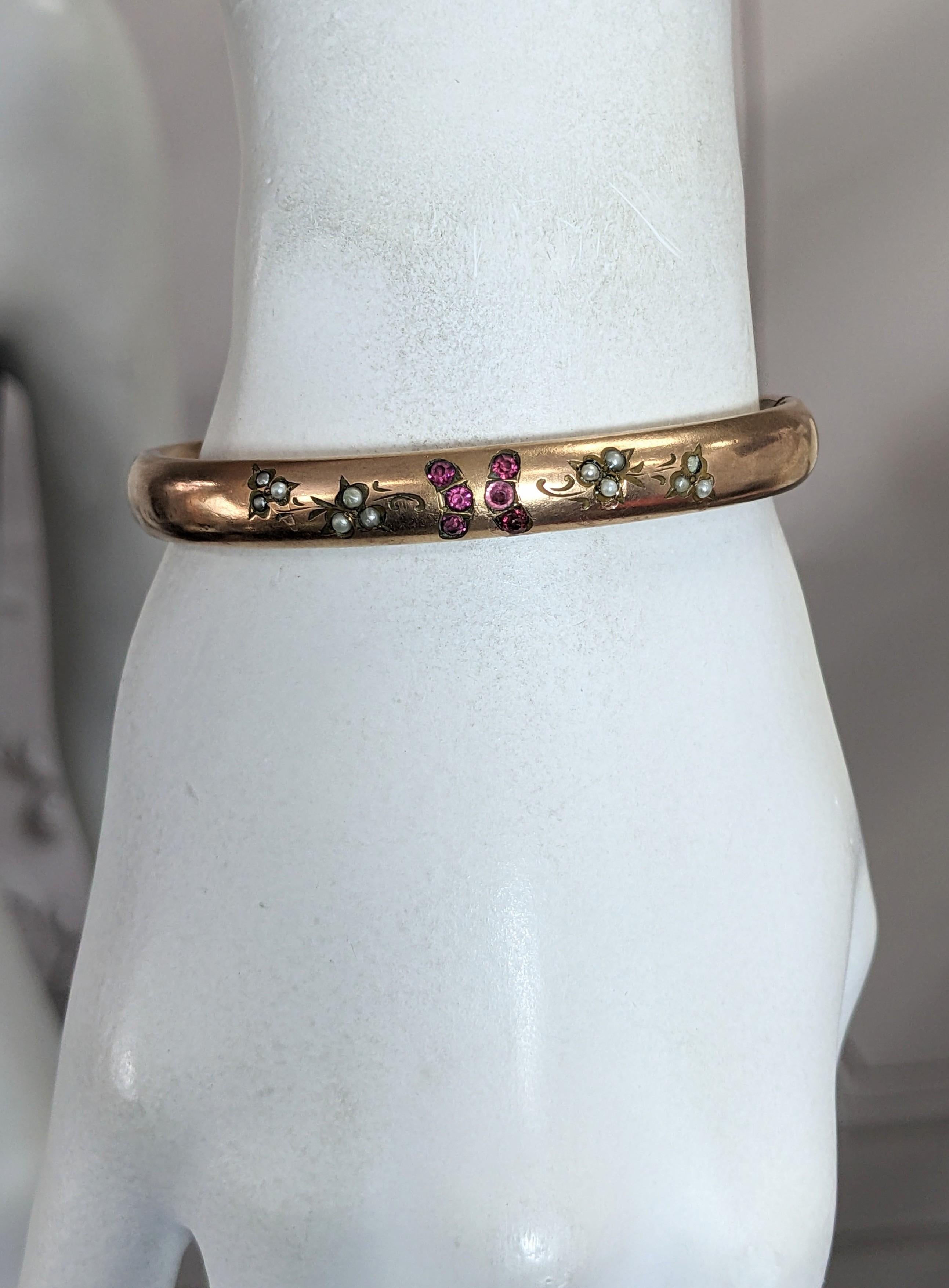 Bracelet victorien en pâte remplie d'or en vente 2